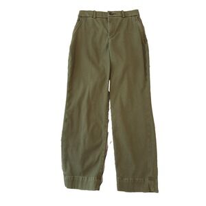 SPANX Straight Leg Twill Pant Women's Small Petite Green